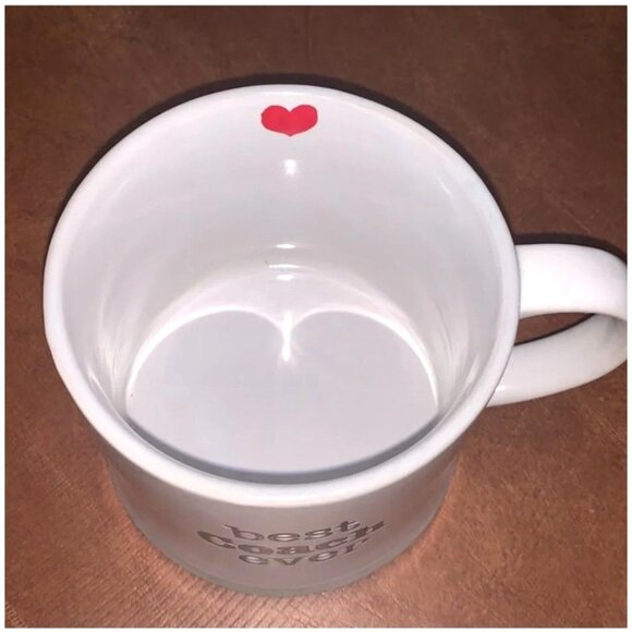 Best Coach Ever Ceramic Coffee Mug 11 Oz White Heart Inside - Picture 3 of 5
